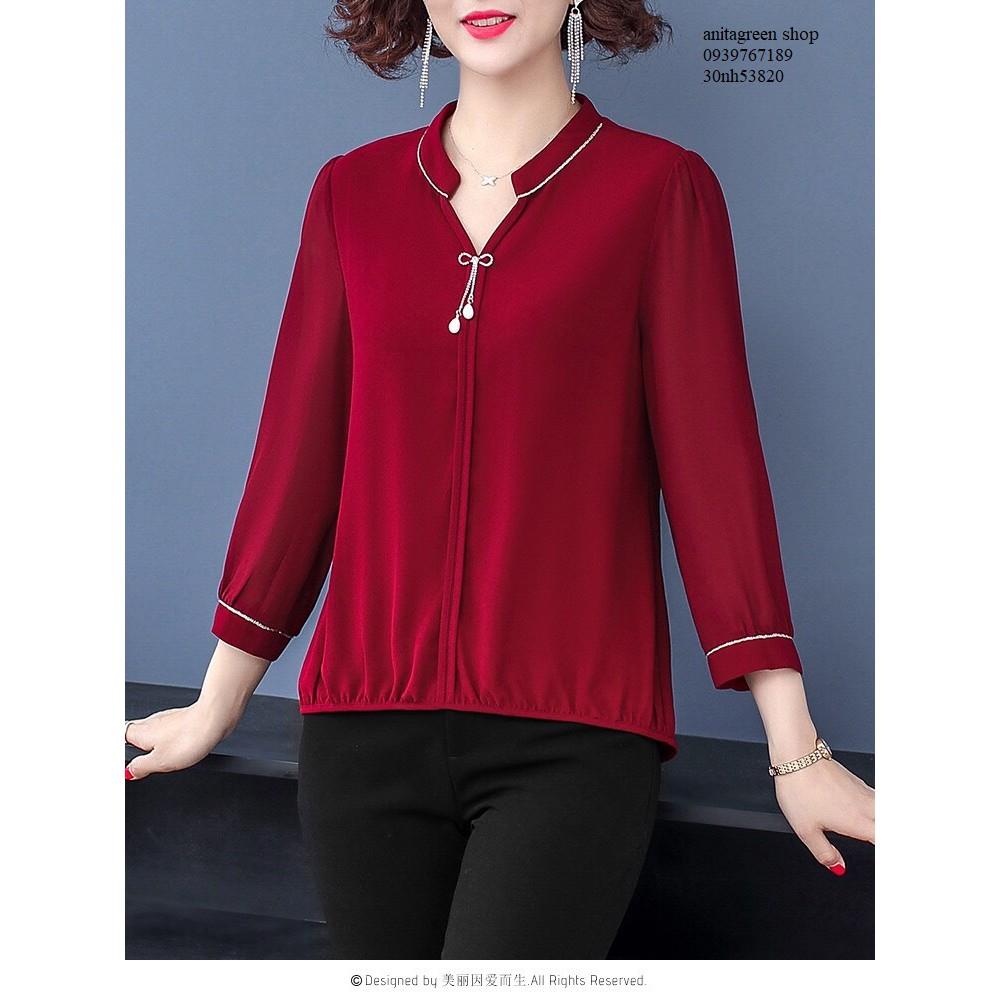 Nh53820-SƠ MI TRUNG NIÊN TAY DÀI