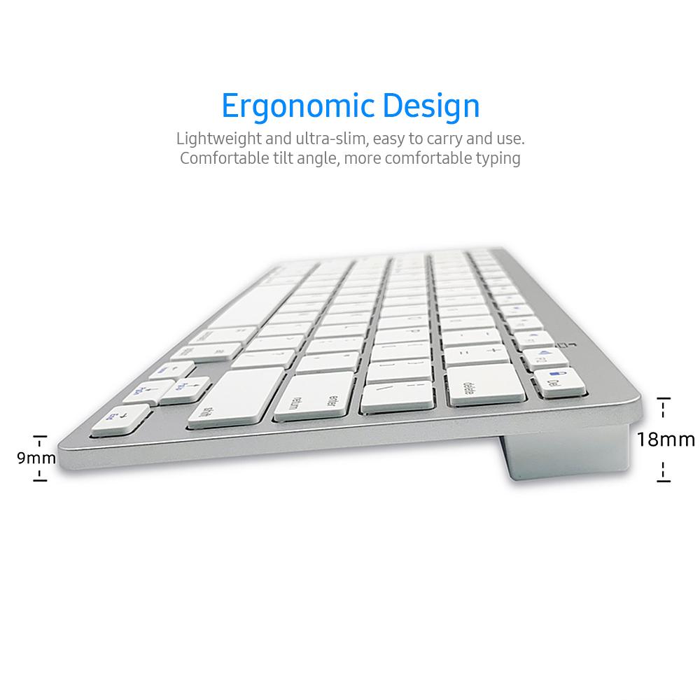 78 Keys Spanish Wireless BT Keyboard BT 3.0 Portable Ultra-slim Keyboard Support Windows/iOS/Android for Laptop Tablet