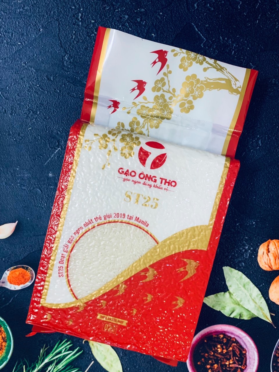 Combo 2 Túi Gạo ST25 2Kg Ông Thọ - Cơm Thơm, Dai, Mềm Dẻo, Vị Ngọt - Đạt giải gạo ngon nhất thết giới 2019 tại Manila