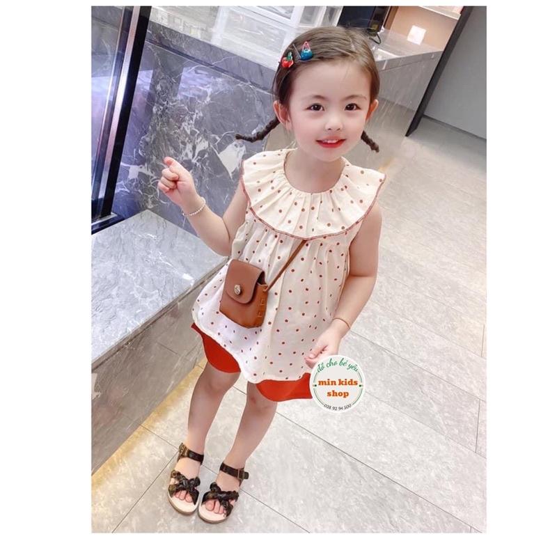 Bộ Đồ Bé Gai - chấm bi đỏ,10-11kg