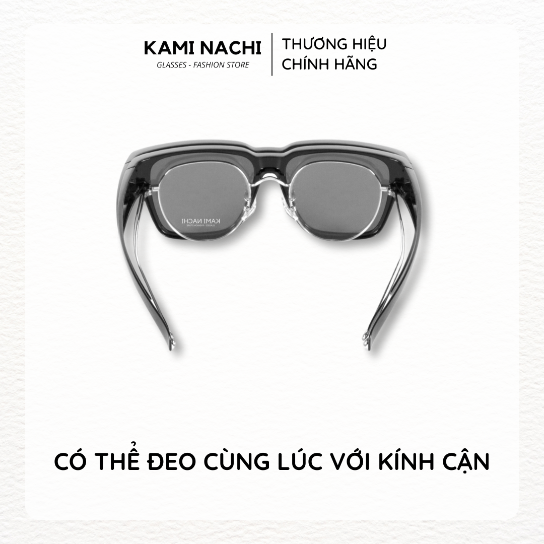 Gọng kính Shield Glasses chống phân cực, chống tia UV, có thể đeo cùng lúc với kính cận KAMI NACHI T8801
