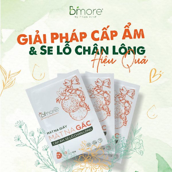Mặt nạ Cotton Gấc Bimore cấp ẩm se khít lỗ chân lông, sáng da, mờ thâm