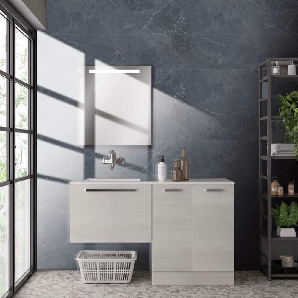 Keo dán trang trí gạch hình chữ nhật cho phòng tắm và nhà bếp, Keo dán trang trí chống thấm nước khảm hoa văn đá cẩm thạch 3D, 30x15cm