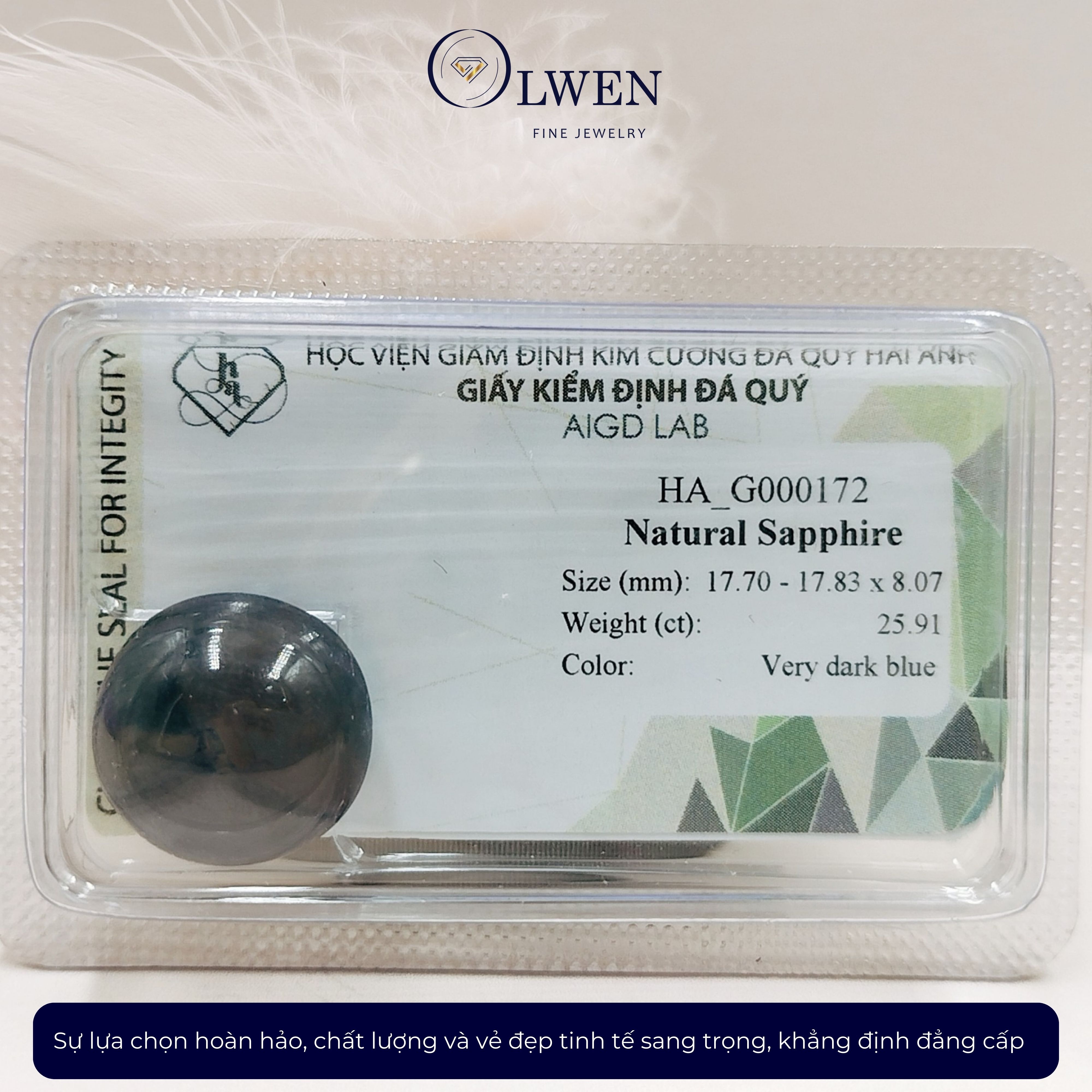 Viên đá Sapphire thiên nhiên HA-G000172
