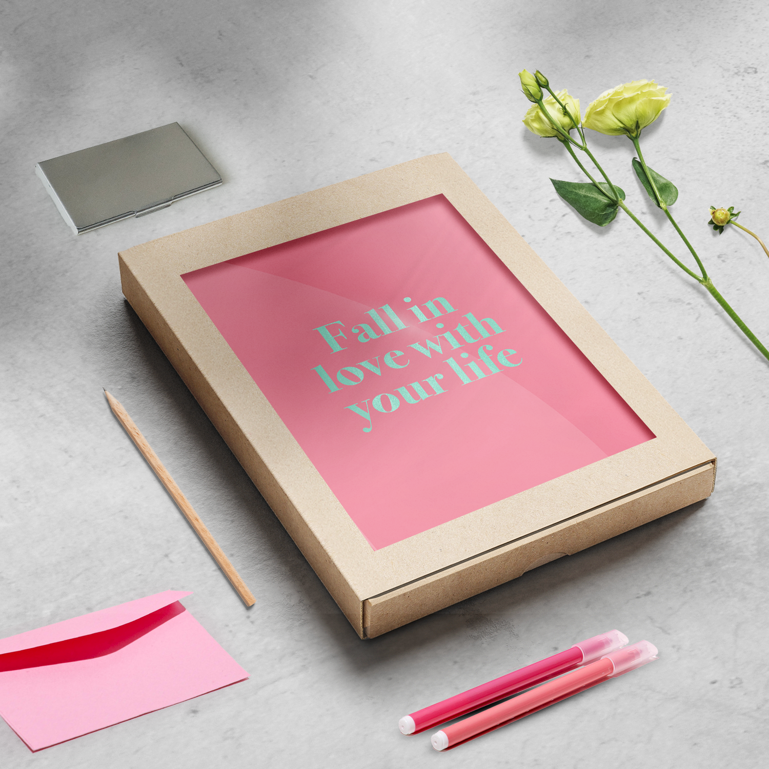 Sổ kế hoạch planner 52 tuần 2025 SDstationery “Fall In Love With Your Life” kèm hộp quà, gáy lò xo, phong cách retro 14,3x20,8 cm