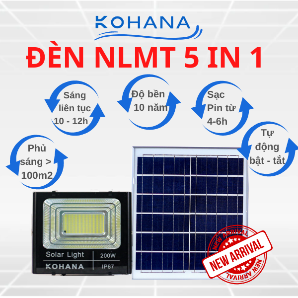 Đèn pha năng lượng mặt trời 200W
