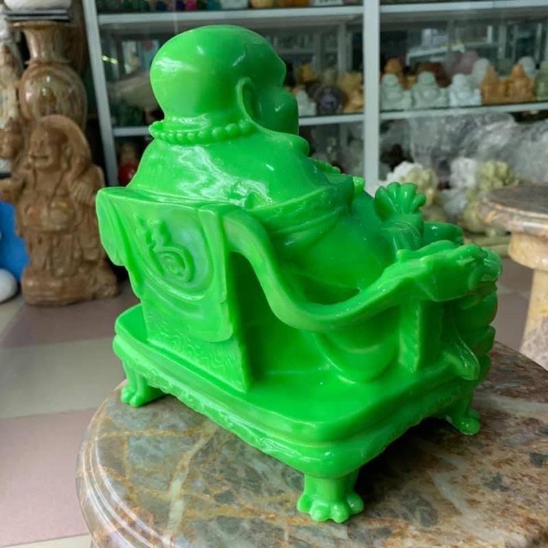 Tượng Cụ Di Lặc Cười Hoan Hỉ Đá Đúc - cao 26.5cm