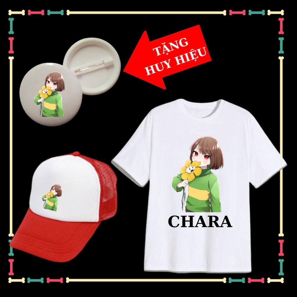 Set áo Chara trẻ em nhân vật Game Sans Undertale, kèm Mũ Chara, huy hiệu Chara