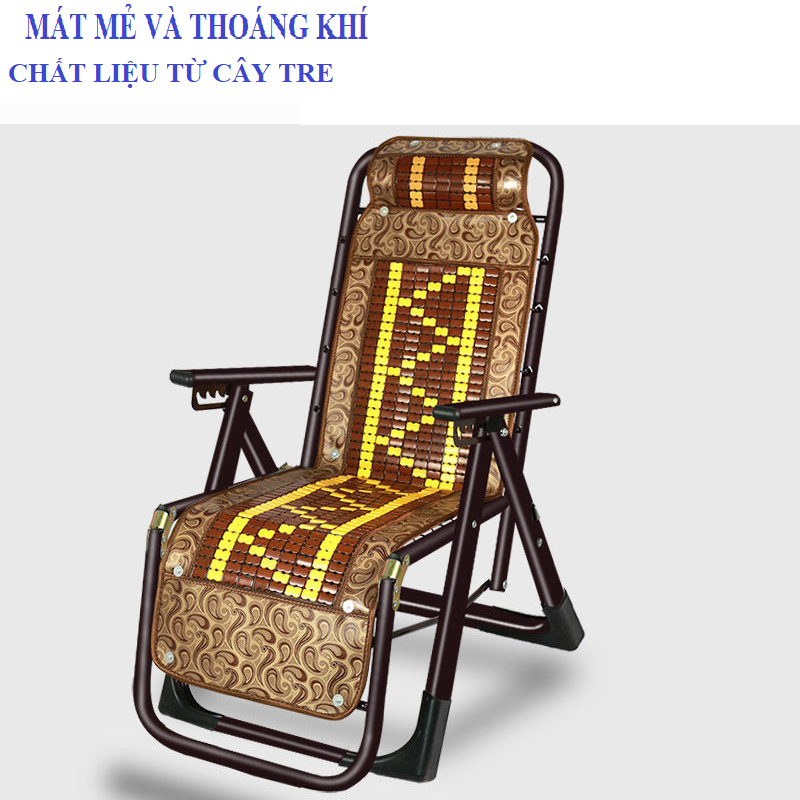 Ghế xếp thư giãn nhập khẩu, chỗ nằm bằng tre mát lạnh mùa hè.