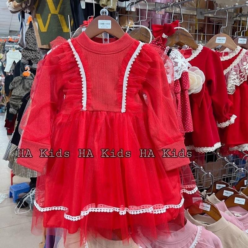 Váy công chúa phối ren cho bé gái