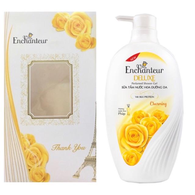 Hộp quà sữa tắm nước hoa Enchanteur Charming 650ml