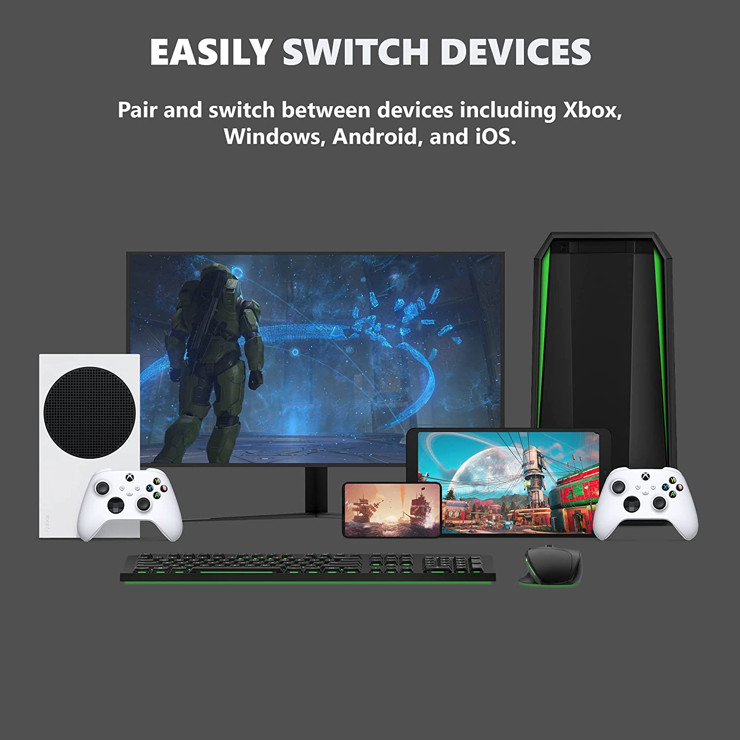 Gamepad Không dây Bluetooth Xbox One X White - cho máy tính, laptop, smartphone, máy tính bảng, máy game