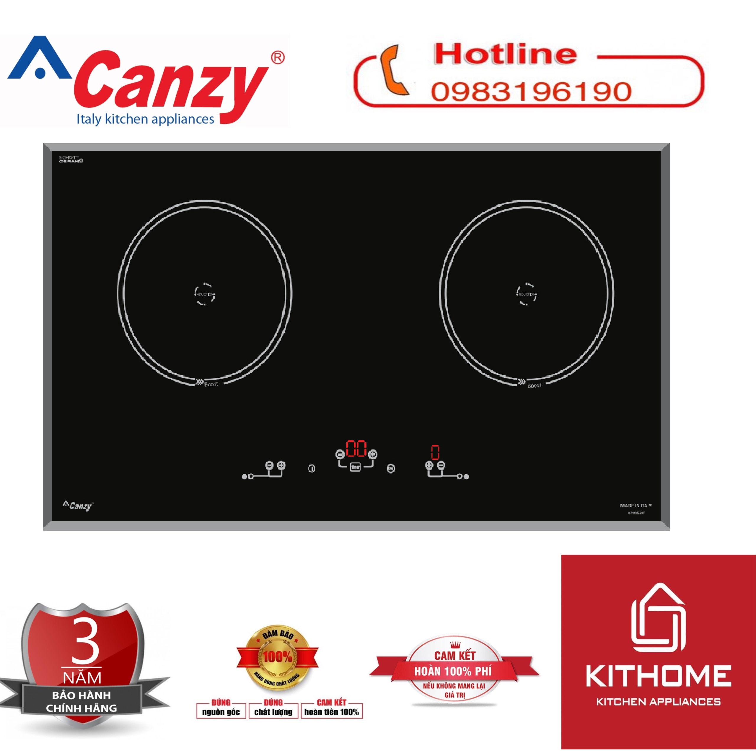 Bếp Từ Canzy CZ-BM720T - Hàng Chính Hãng