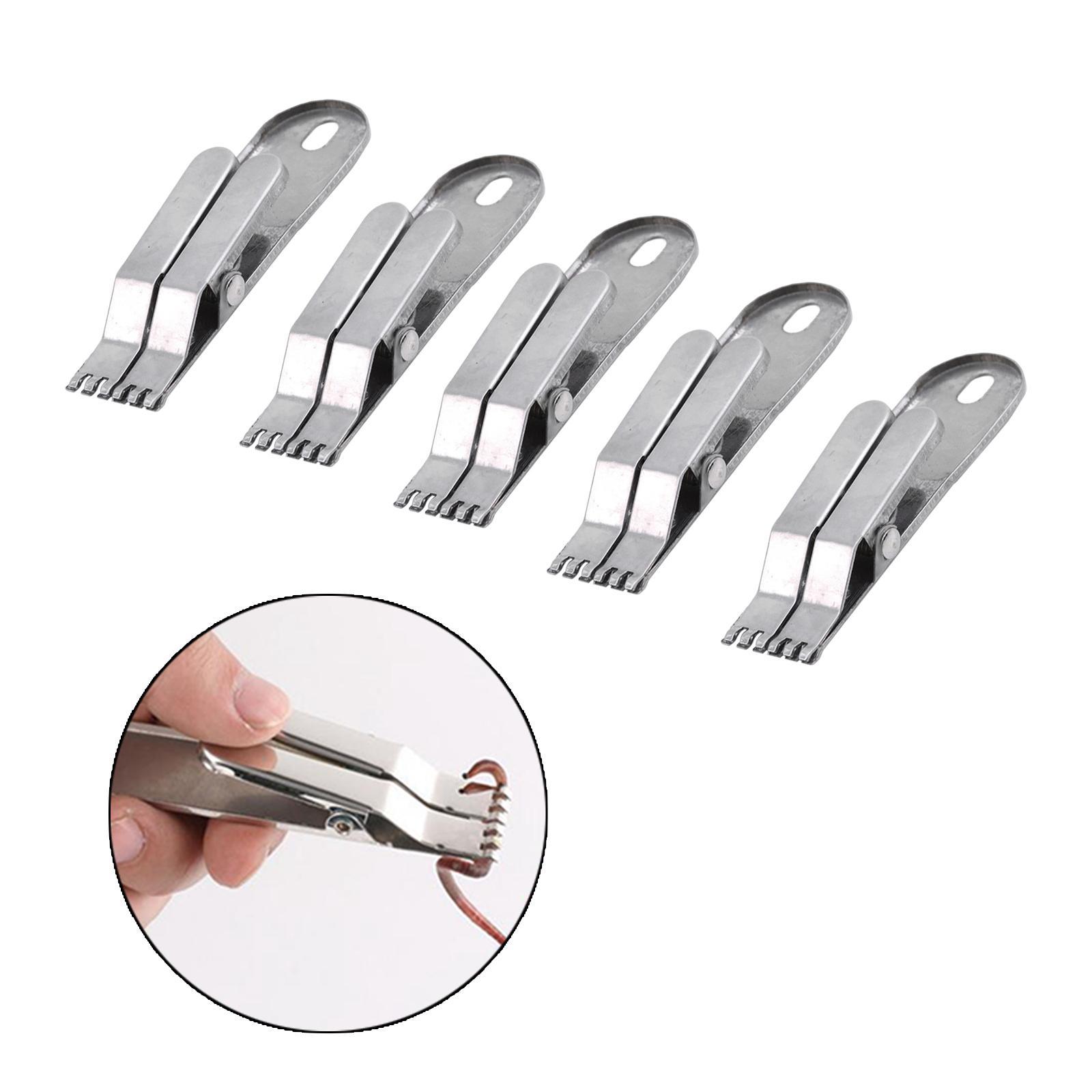 5 Pieces Live Maggot Hook Clip Baits Hangers Fishing Accessories Portable