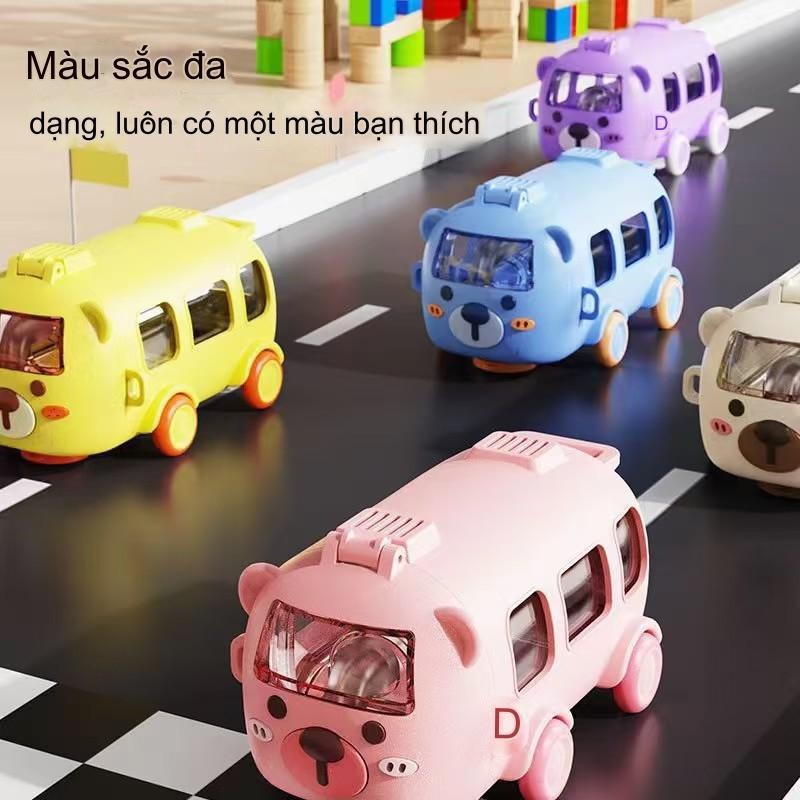 Bình Nước Hình Xe Bus Dành Cho Bé, Cốc Nước Ô Tô Ngoài Trời Dung Tích 500ml. Đồ Uống Trẻ Em Hoạt Hình - Hàng CHính Hãng MINIIN