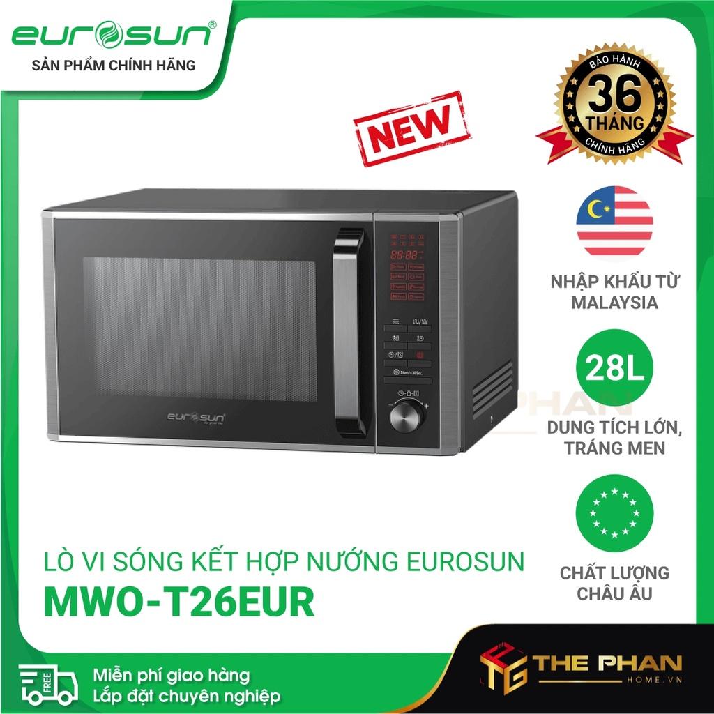 Lò Vi Sóng Kết Hợp Lò Nướng Để Bàn Eurosun MWO-T26EUR - 2 Trong 1, 28L, Hàng Chính Hãng