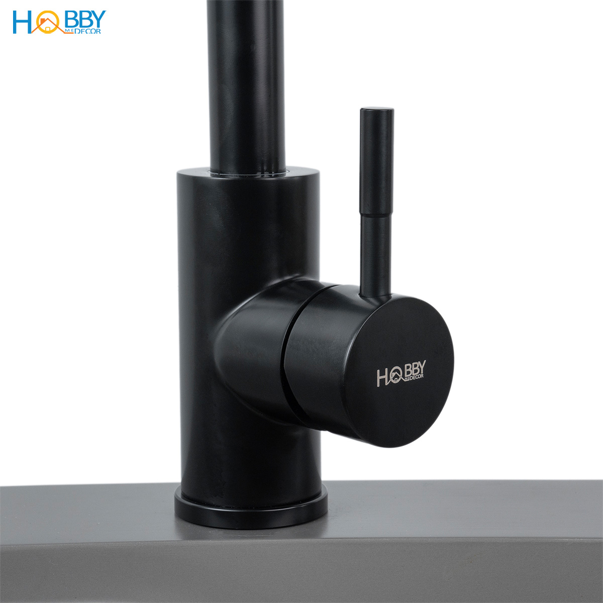 Vòi rửa chén nóng lạnh inox 304 sơn đen Hobby home decor CRC4