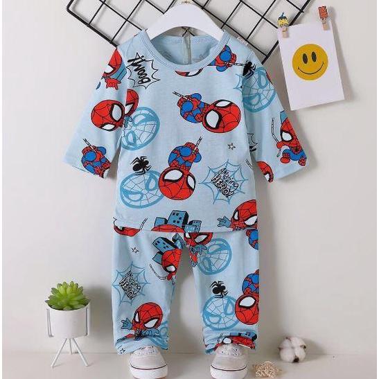 Đồ Bộ Bé Trai Bé Gái Bộ dài cotton xuất Hàn mới nhất hàng Quảng Châu 