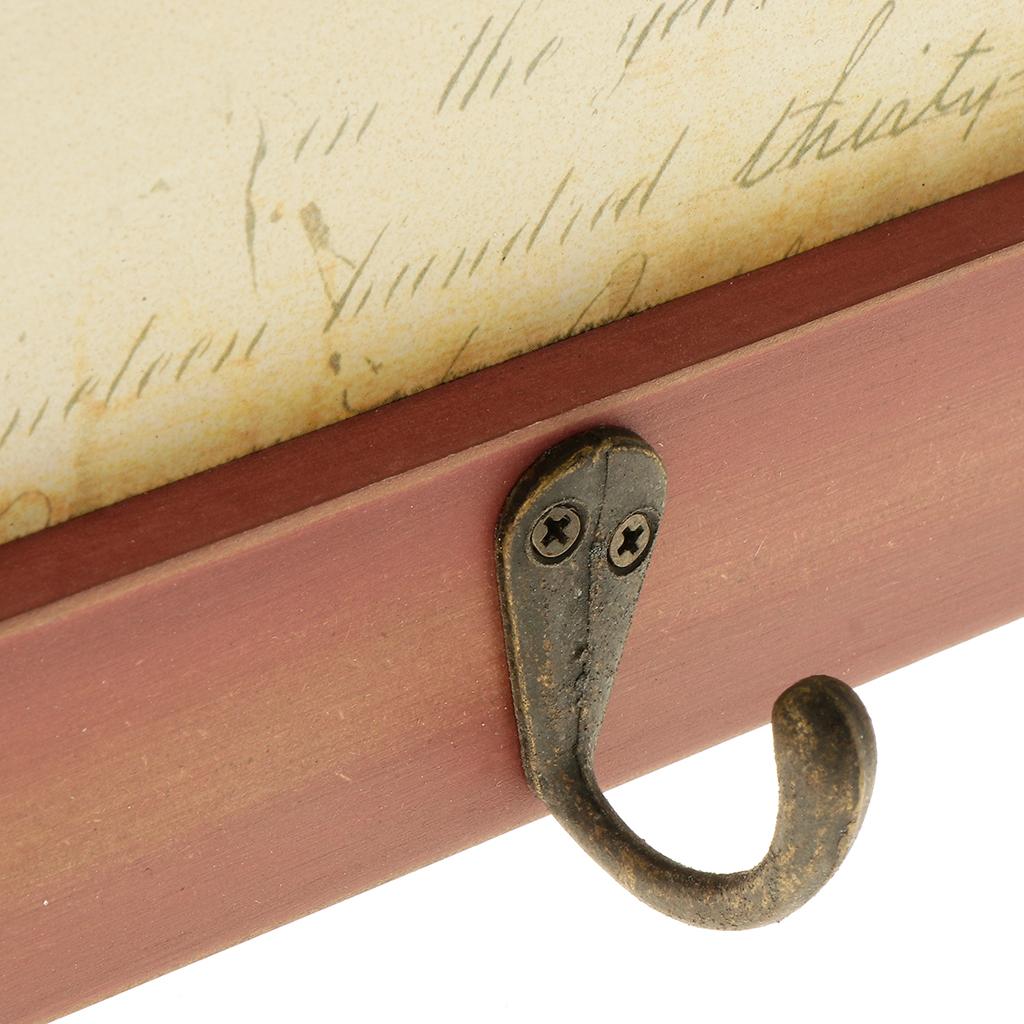 Wall Mounted Coat Hooks, Coat Hooks 3 Hooks Coutry Style For Key Hat