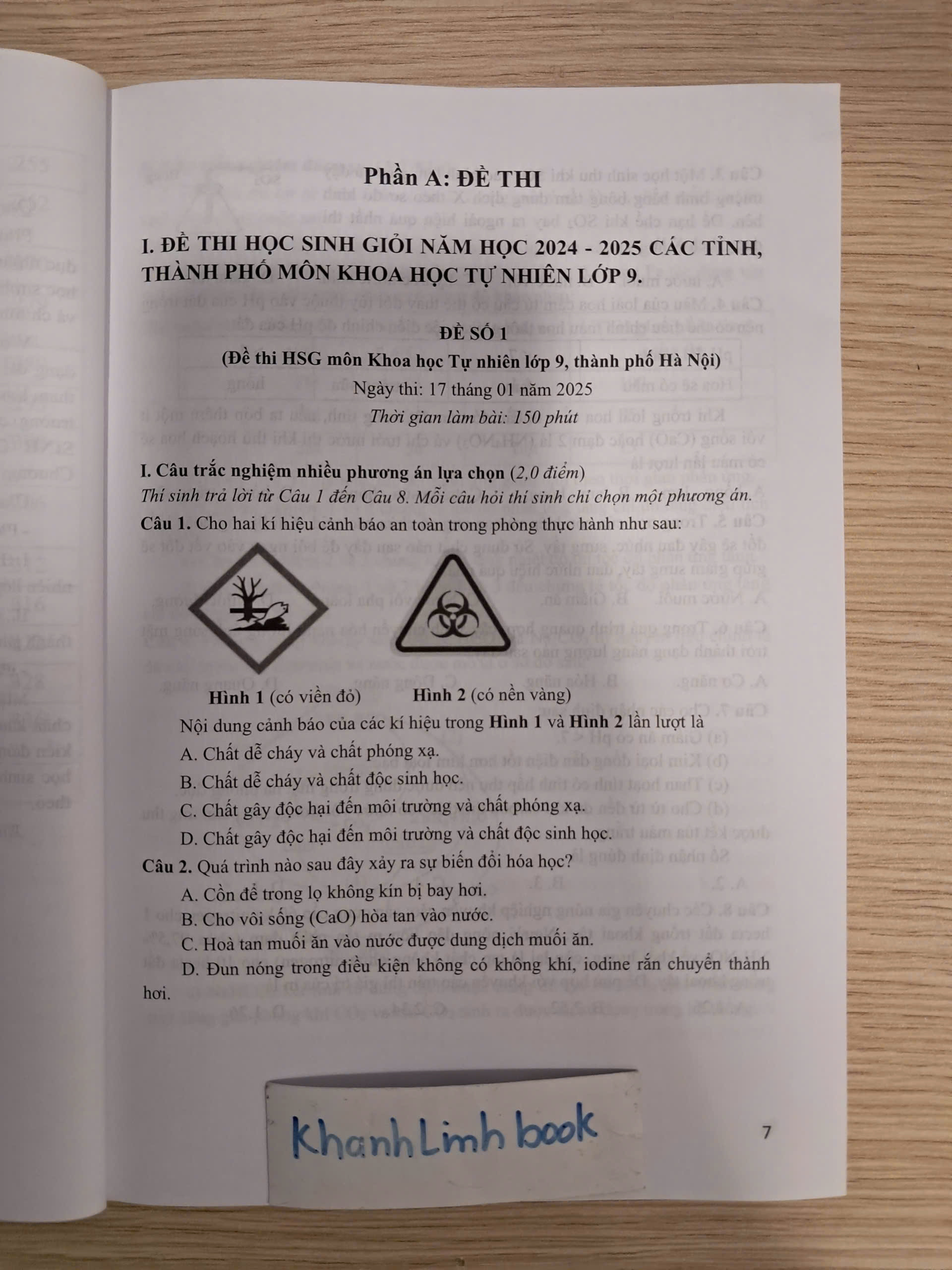 Sách - Bộ Đề Và Đáp Án Thi Học Sinh Giỏi 9 Và Ôn Vào Lớp 10 Chuyên Hóa - Theo Chương Trình Mới
