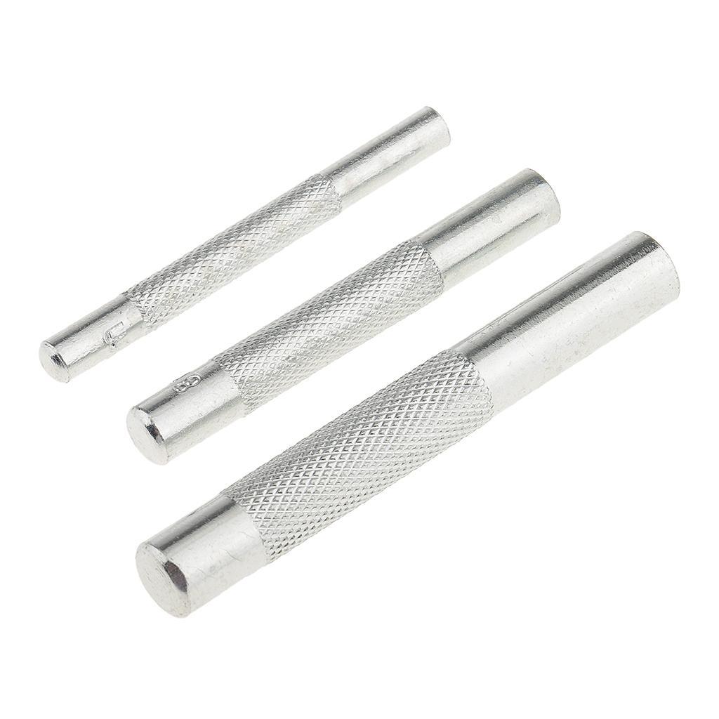 3 Pieces Die Punch Tools Snaps Fastener Punch Hole Tool for Rivet Button Install
