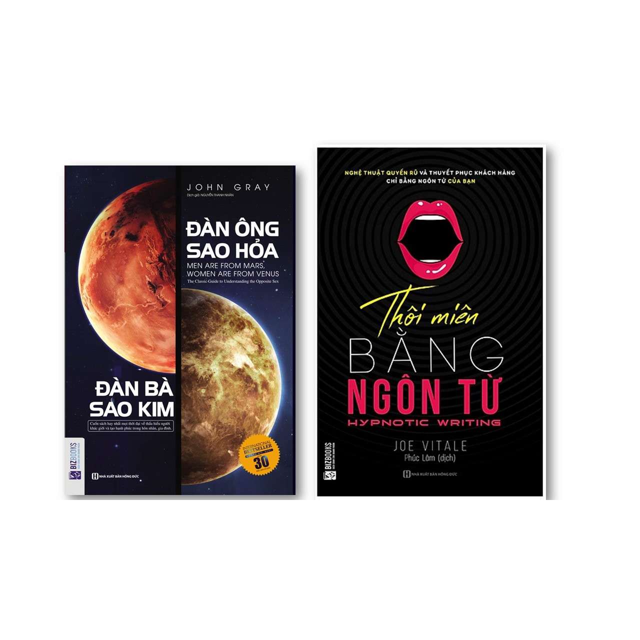 Bộ 2 Cuốn Tư Duy - Kỹ Năng Làm Thay Đổi Cộc Đời : Đàn ông sao hỏa, đàn bà sao Kim và  Thôi miên bằng ngôn từ