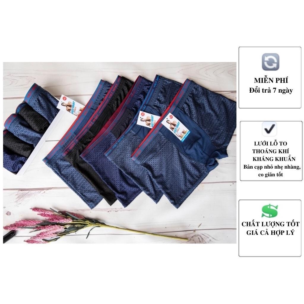 Sịp đùi nam thông hơi cao cấp, sịp boxer, sip đùi lỗ lưới thoải mái thoáng mát, xịp nam, sịp cotton