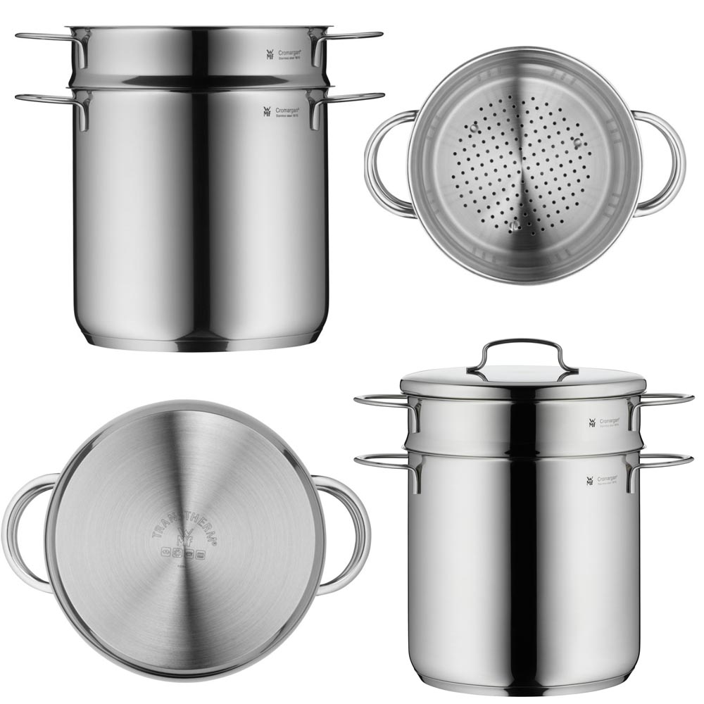 Bộ nồi luộc mỳ ống và xửng hấp Inox 304 Mini Pasta 18cm dung tích 3 lít