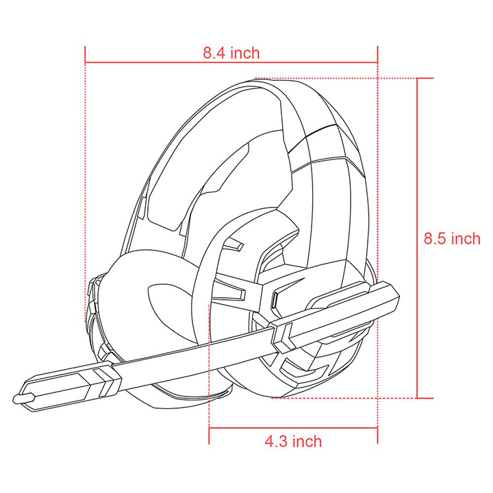 Tai nghe chụp tai có dây K2A pro headphone gaming tặng kèm móc khóa 5Tech dùng được cho điện thoại, laptop, máy tính...có đèn led đẹp+ độ trễ âm thấp nghe nhạc chơi game thỏa thích