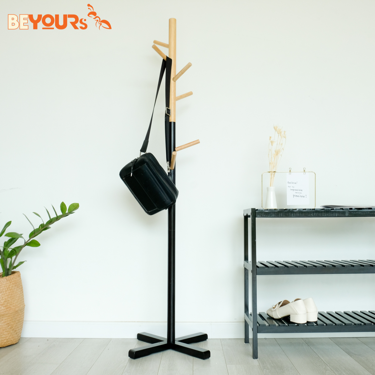 Cây Treo Quần Áo Đồ Gỗ BEYOURs Thông Minh - Móc Treo Quần Áo Standing Hanger - Nội Thất Phòng Khách, Phòng Ngủ