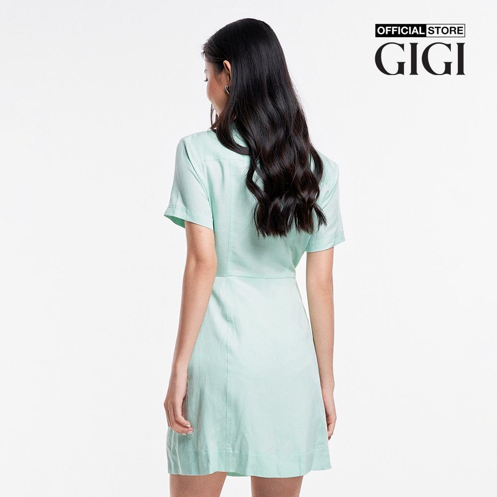 GIGI - Đầm sơ mi mini tay ngắn phối túi trẻ trung G2107D231182