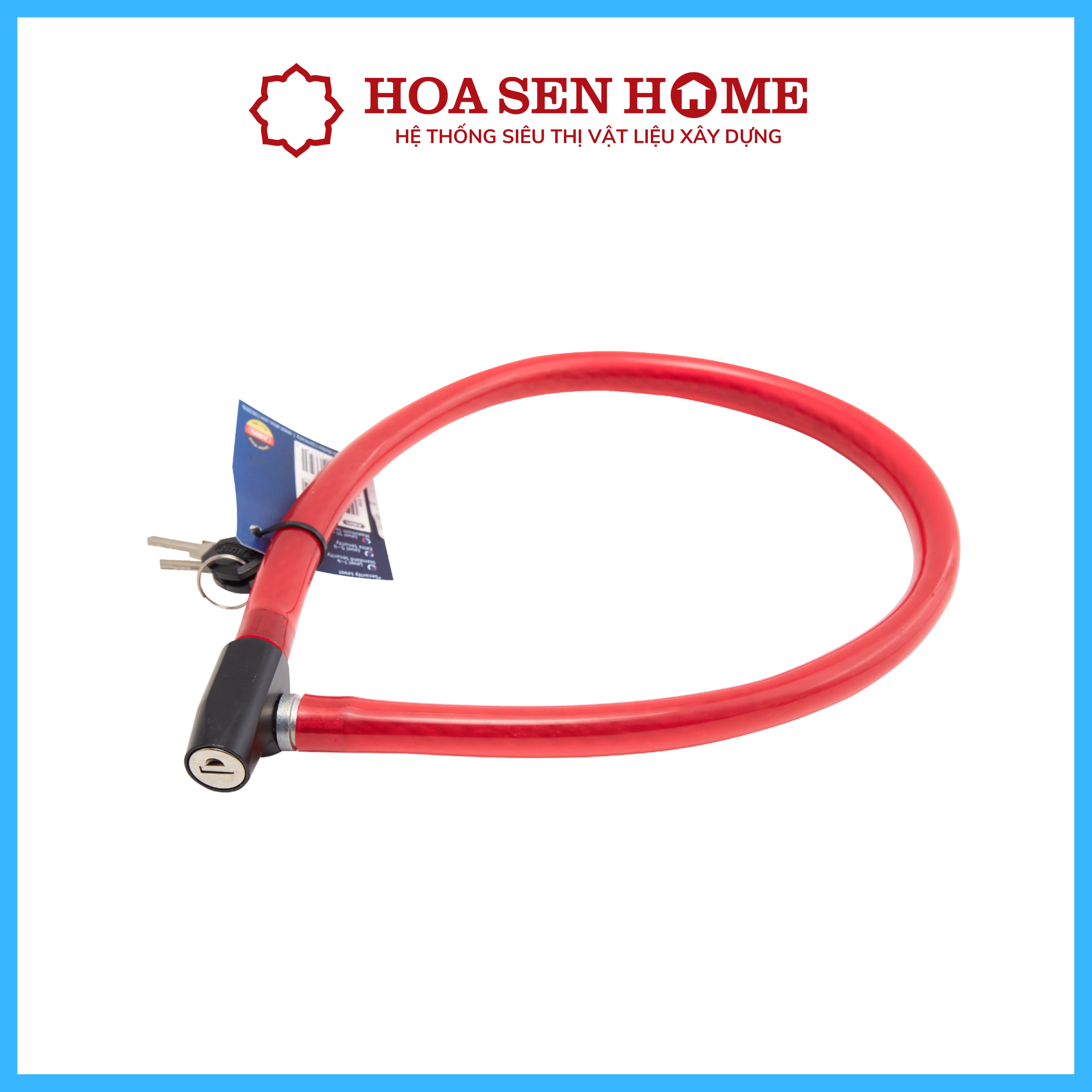 Khóa dây cáp mềm 650 ABUS:  8mmx650mm