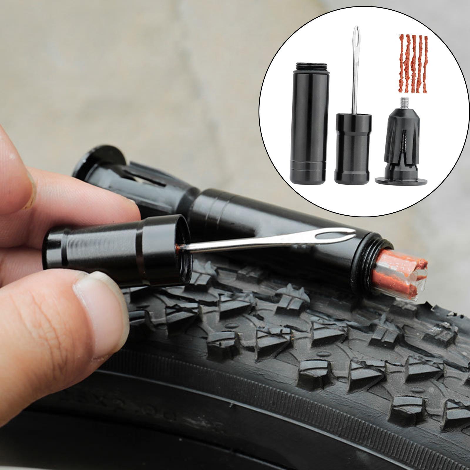 Tubeless Tire Repair Kit Handlebar Insert Tool Set for Mountain Bike
