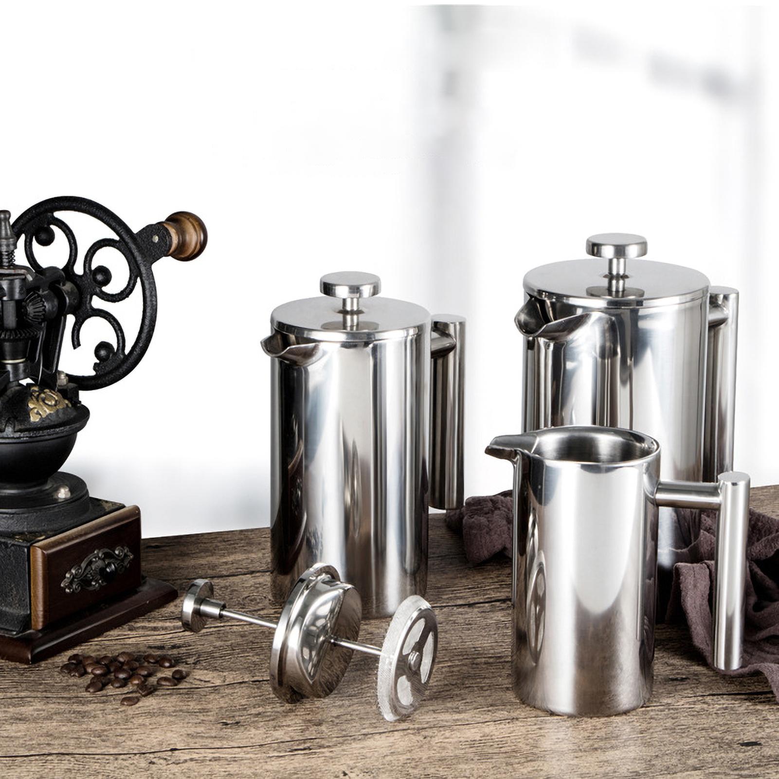 350ml/800ml/1000ml French Press Coffee Maker Stainless Steel Double Walled Insulated Coffee Maker Pot