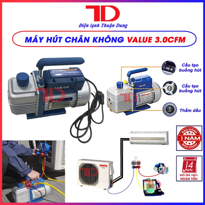 Máy hút chân không VALUE 3.0 CFM hàng chính hãng