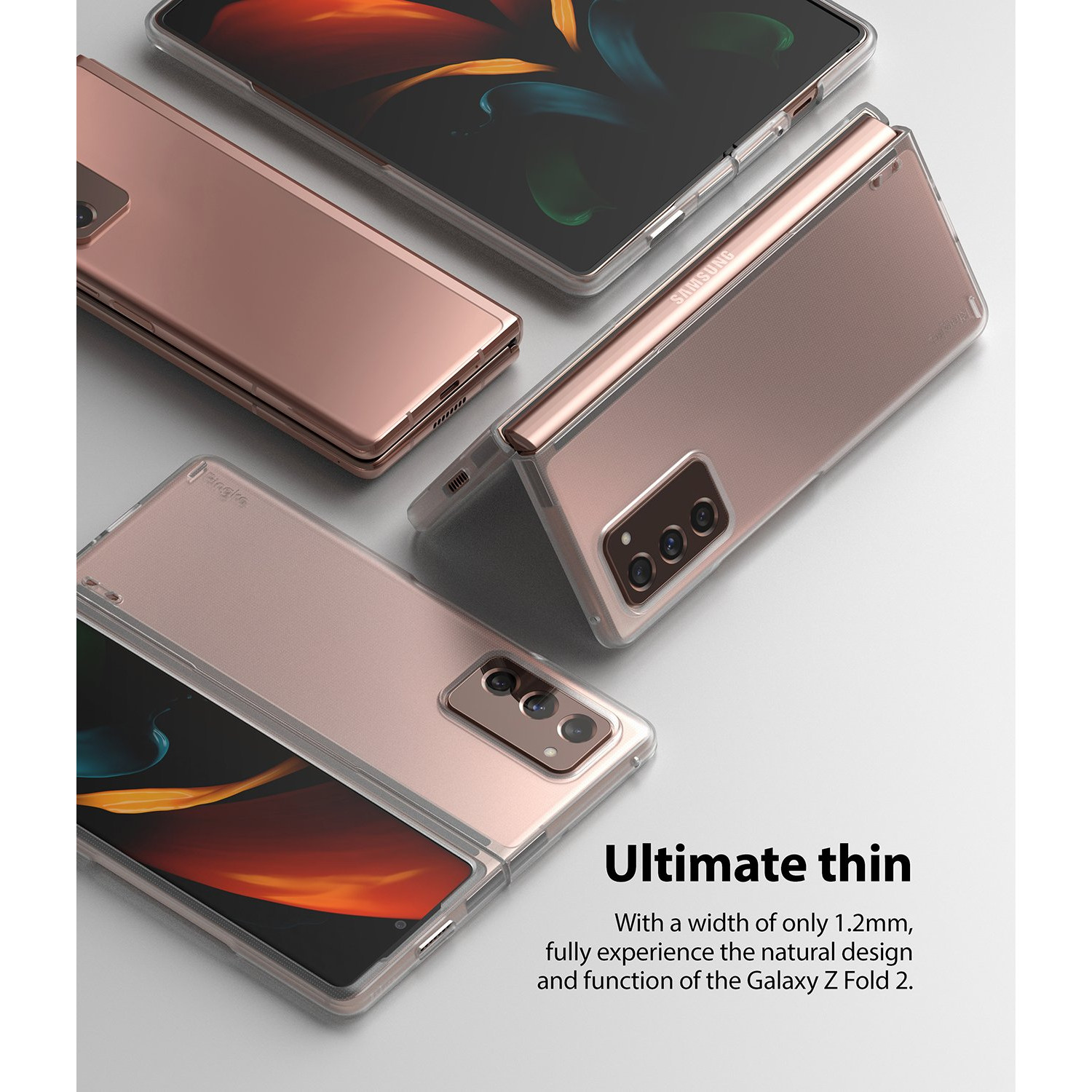 Ốp lưng cho Z Fold 2 chống sốc Ringke Fusion chính hãng Korea - hàng nhập khẩu