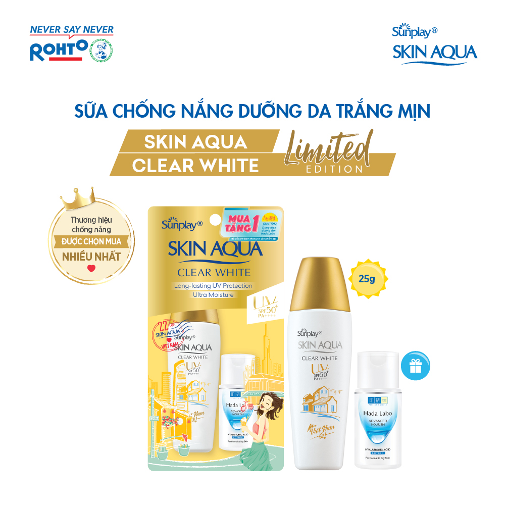 Sữa chống nắng dưỡng da trắng mịn Sunplay Skin Aqua Clear White Limited Editon SPF 50+, PA++++ (25g)