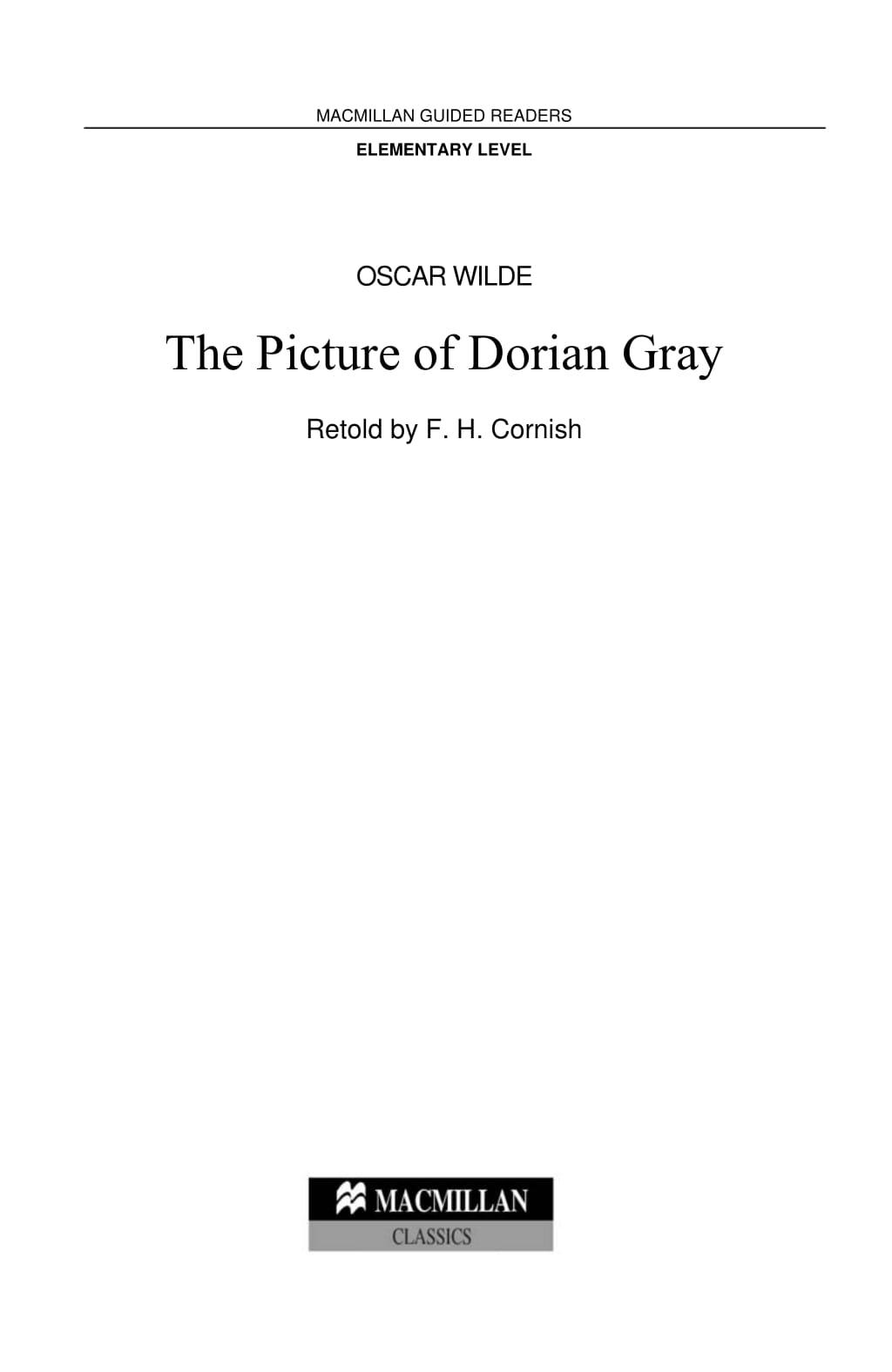 Macmillan Reader: The Picture of Dorian Gray (No CD)