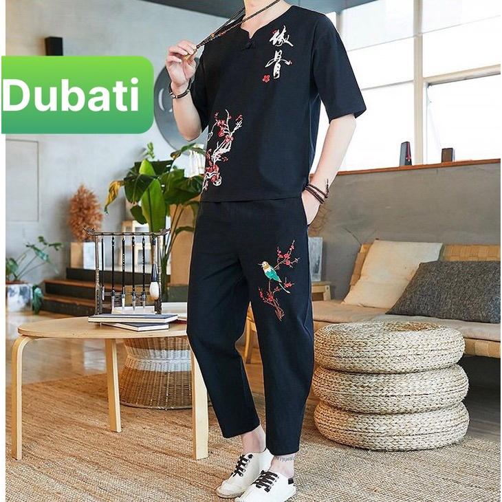Ồ BỘ THỂ THAO HOA ĐÀO, ĐỒ BỘ THỂ THAO NAM, CHẤT VẢI MỀM MỊN THOÁNG MÁT HOT MÙA HÈ 2022- DUBATI FASHION