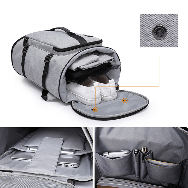 Balo du lịch đa năng có ngăn laptop và ngăn giày riêng cao cấp KAKA KA-2202D