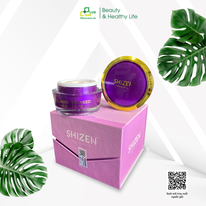 Kem dưỡng da mặt Shizen Collagen Seaweed 30g làm trắng sáng và ngăn ngừa lão hóa da