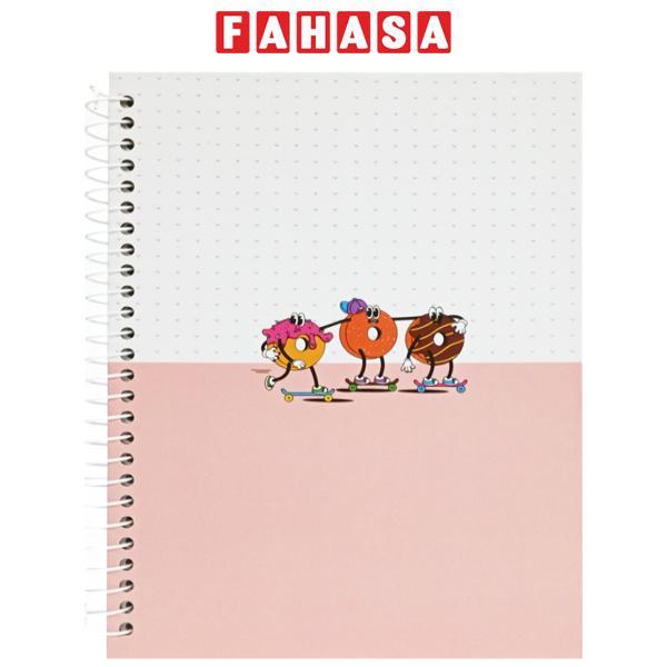 Sổ Lò Xo Teen Không Kẻ Có Chấm 80gsm - Cute Small - The Sun 03 - Màu Hồng