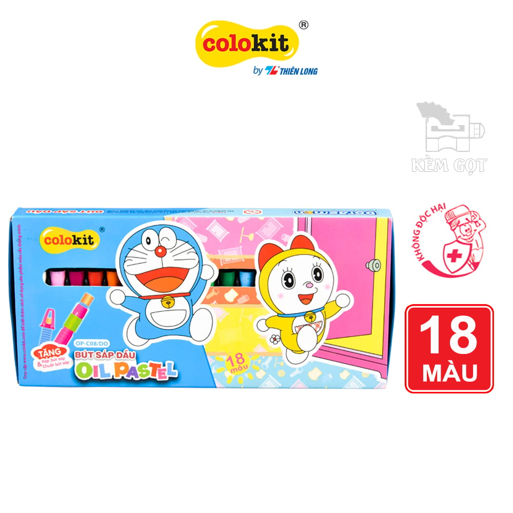 Bút sáp dầu màu Pastel Thiên Long Colokit Doraemon OP-C08/DO