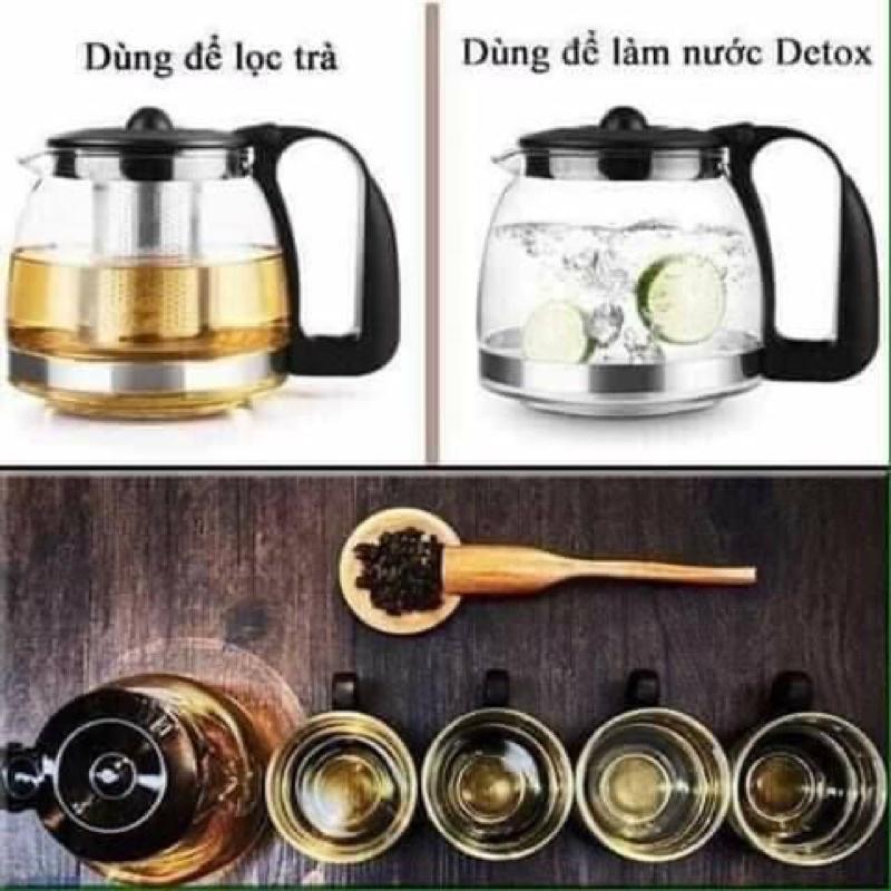 BỘ BÌNH LỌC TRÀ 4 CỐC THUỶ TINH