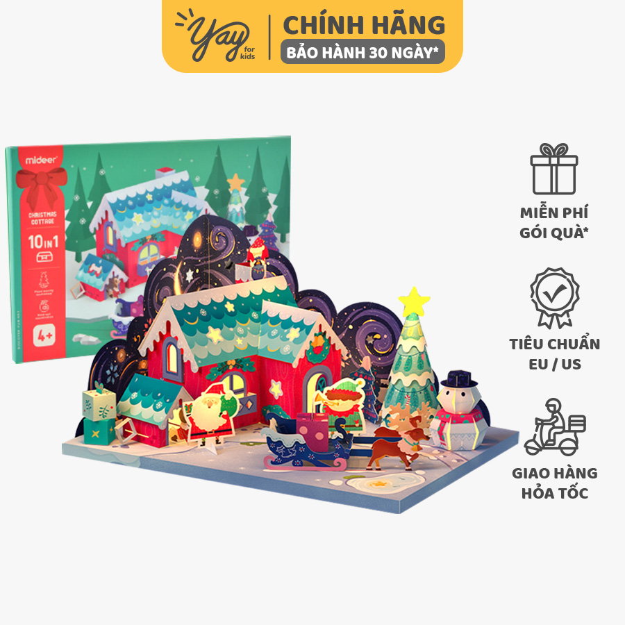 Trò Chơi Xếp Giấy Origami 3D Chuyển Động Chủ Đề Giáng Sinh Cho Bé 4+ - Mideer