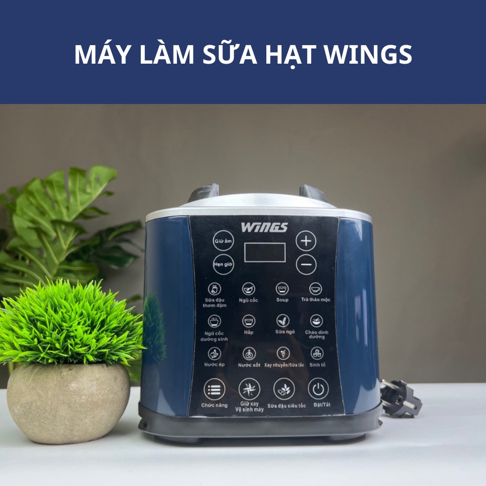 Máy nấu sữa hạt, xay nấu đa năng, làm sinh tố, sữa đậu nành Wings – Hàng nhập khẩu