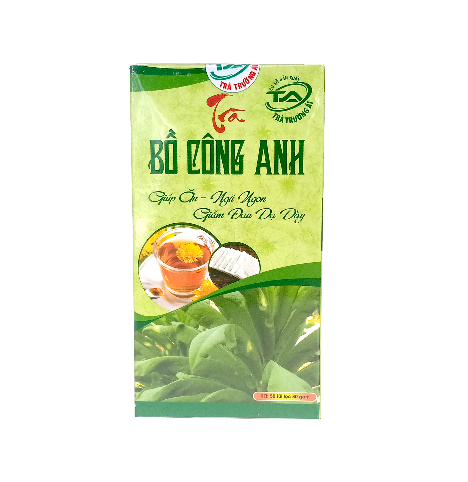 Trà Bồ Công Anh túi lọc Trường Ái - Nguyên chất, Ngừa ung thư, giải độc cơ thể, ăn ngon, ngủ ngon, hạ cholesterol (50 túi lọc)