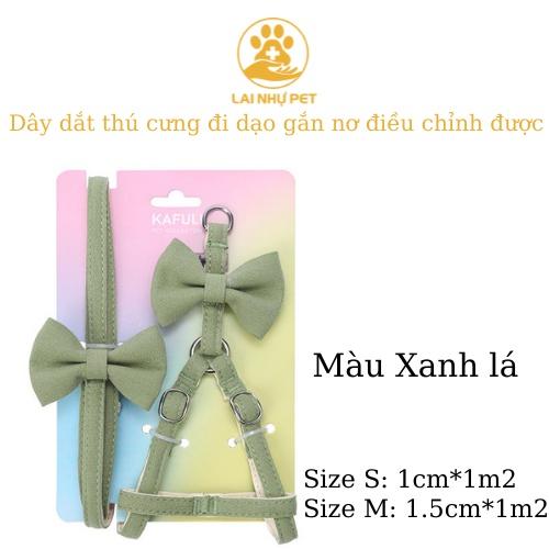 Dây dắt thú cưng đi dạo gắn nơ điều chỉnh được