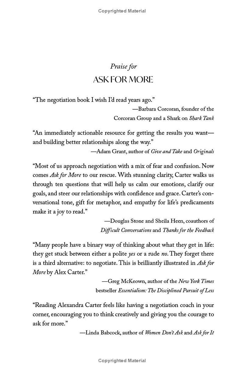 Sách ngoại văn: Ask For More - 10 Questions To Negotiate Anything