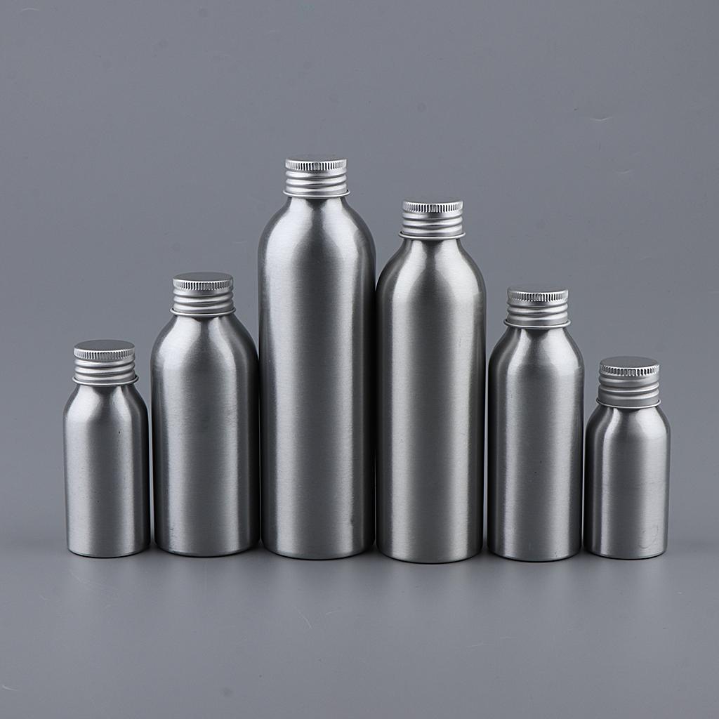 2x Travel Aluminum Refillable Makeup Bottle Liquid Empty Cosmetics Container